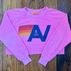 AVIATOR NATION - Logo Sweatshirt // NEON PINK in Size S